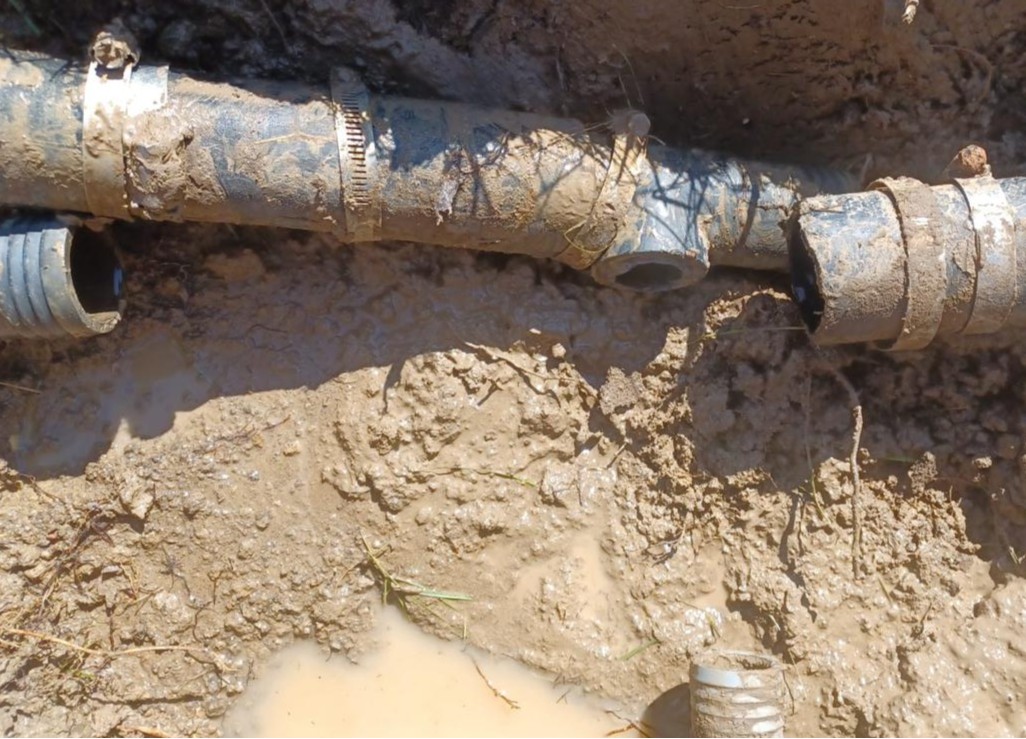 Irrigation System Repair - Before